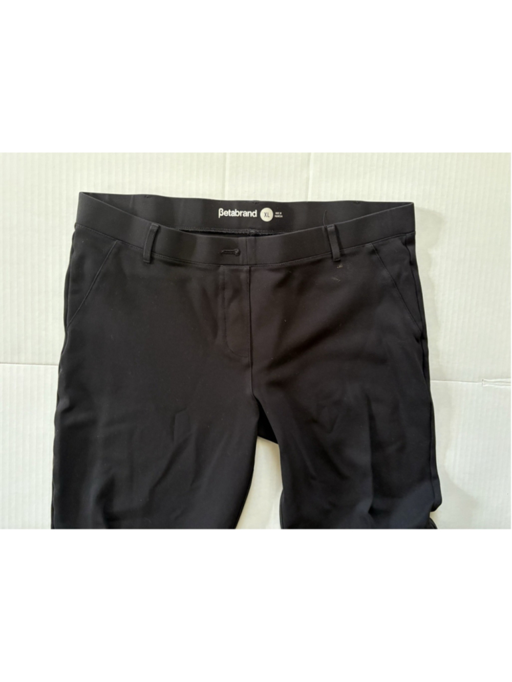 Betabrand Straight Leg Dress Pant | Black | Women's XL Stretchy Soft - Picture 2 of 7
